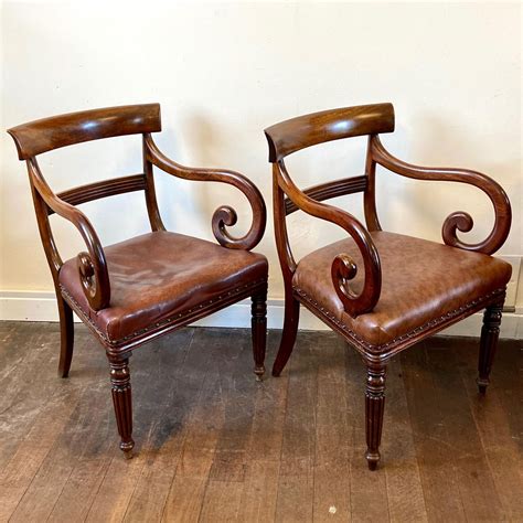 mahogany chairs antique|antique mahogany regency arm chairs.